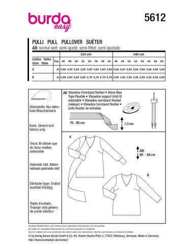Patron Burda Pull | Zephyr Tissus