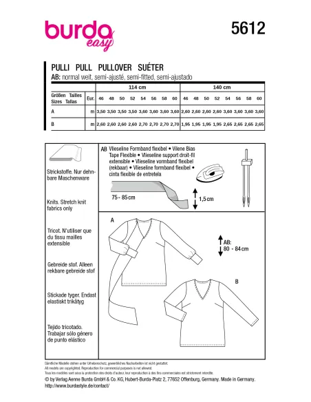 Patron Burda Pull | Zephyr Tissus