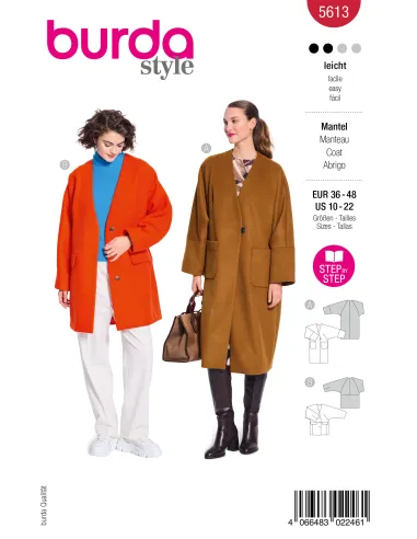Patron Burda Veste & Manteau | Zephyr Tissus