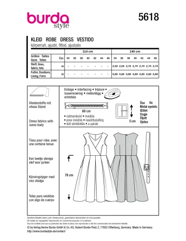 Patron Burda Robe | Zephyr Tissus