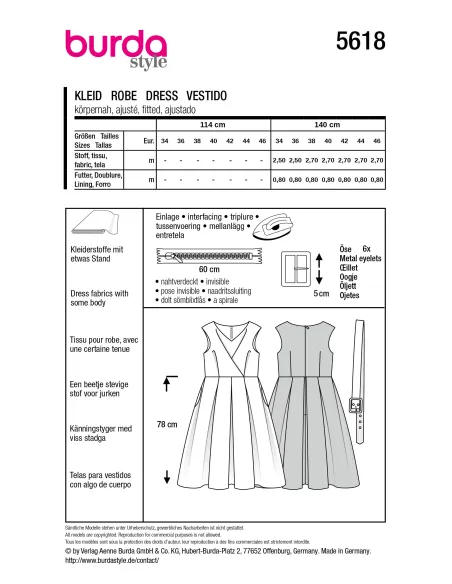 Patron Burda Robe | Zephyr Tissus