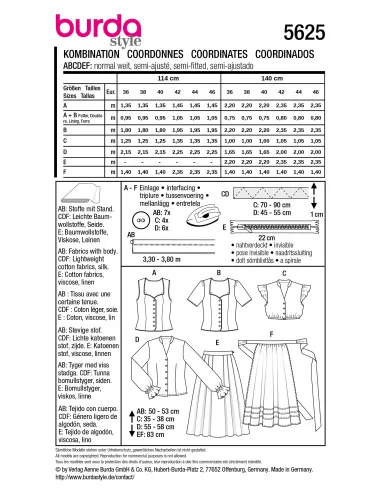 Patron Burda Dirndl | Zephyr Tissus