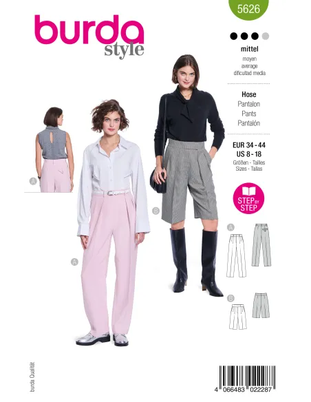 Patron Burda Pantalon & Shorts | Zephyr Tissus