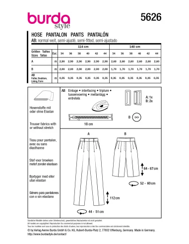 Patron Burda Pantalon & Shorts | Zephyr Tissus
