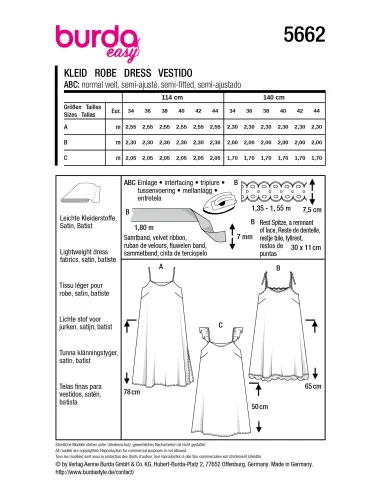 Patron Burda Robe | Zephyr Tissus
