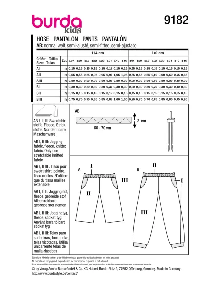 Patron Burda Pantalon | Zephyr Tissus