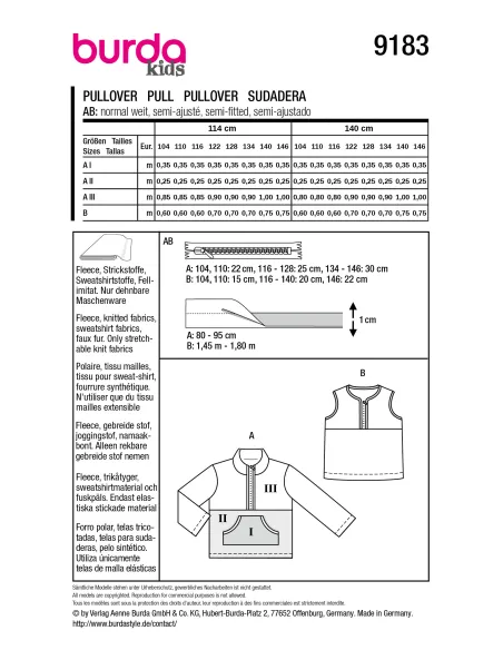 Patron Burda Pull & Gilet | Zephyr Tissus