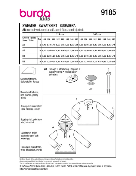 Patron Burda Sweatshirt | Zephyr Tissus