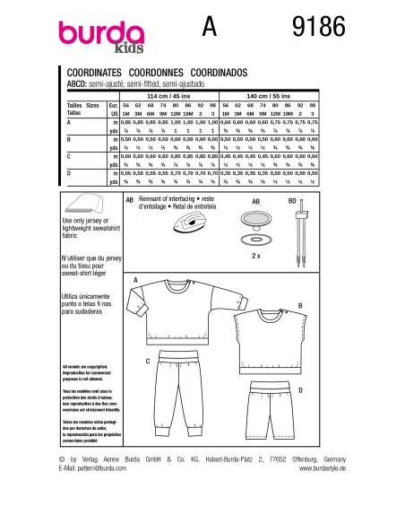 Patron Burda Sweatshirt & Pantalon | Zephyr Tissus