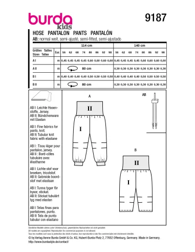 Patron Burda Pantalon | Zephyr Tissus