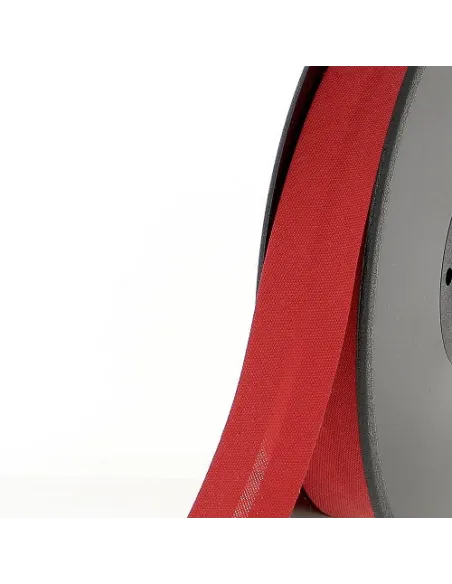 Biais tout textile, polycoton, 20mm, rouge