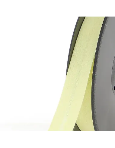 Biais tout textile, polycoton, 20mm, jaune clair
