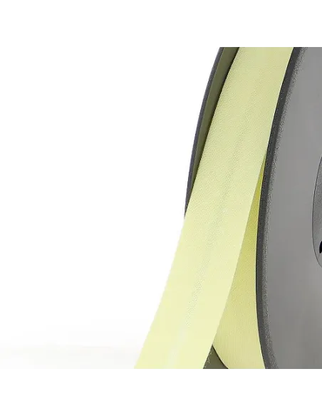 Biais tout textile, polycoton, 20mm, jaune clair