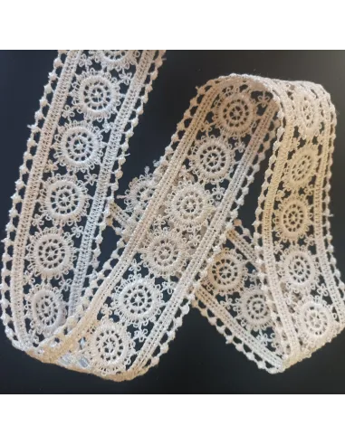Ruban dentelle écru