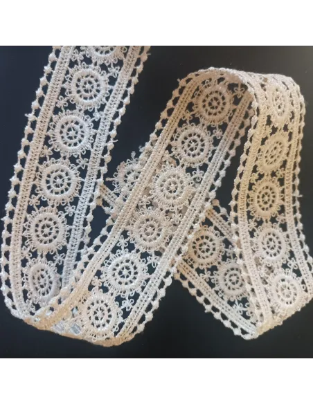 Ruban dentelle écru
