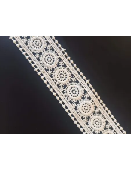 Ruban dentelle écru