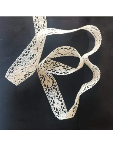 Ruban dentelle écru