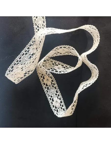 Ruban dentelle écru