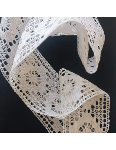 Ruban dentelle blanc