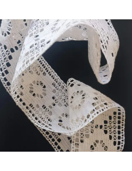 Ruban dentelle blanc