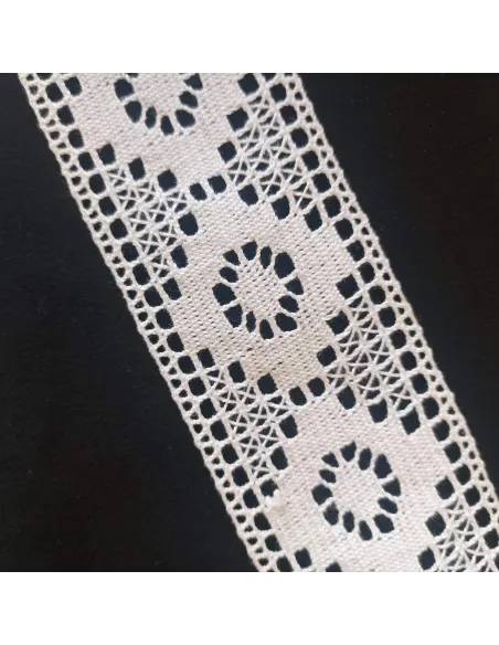 Ruban dentelle blanc