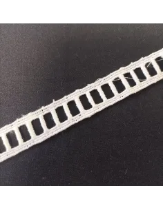 Ruban dentelle entre-deux blanc 2
