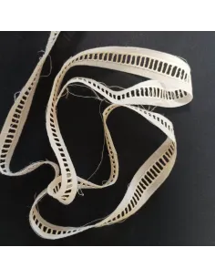 Ruban dentelle entre-deux écru