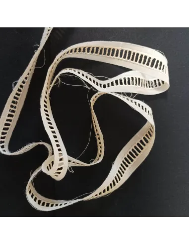 Ruban dentelle entre-deux écru