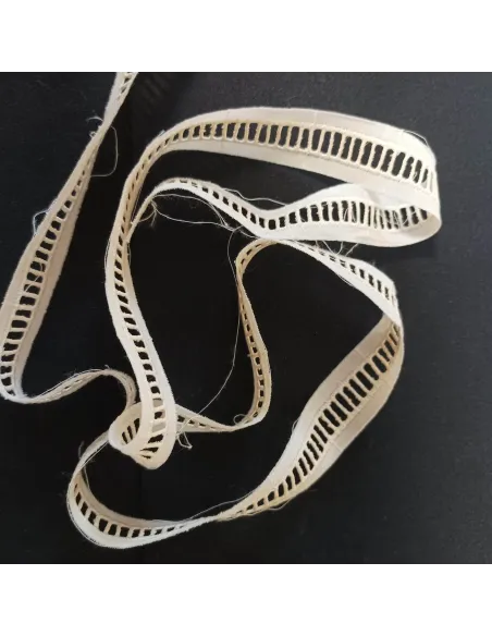Ruban dentelle entre-deux écru