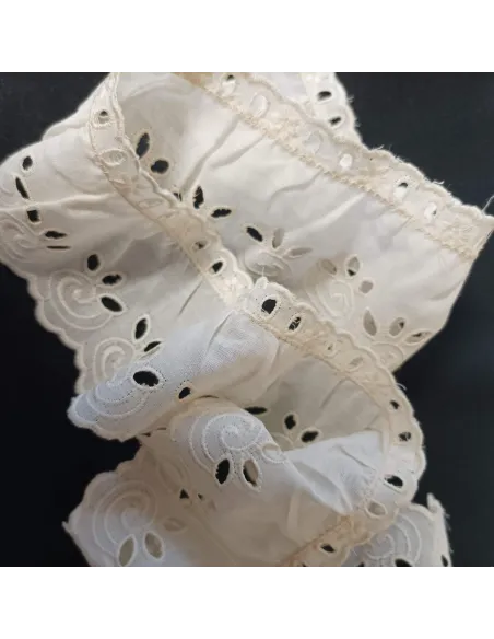 Ruban dentelle écru