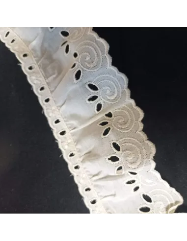 Ruban dentelle écru
