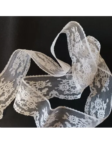 Ruban dentelle blanc