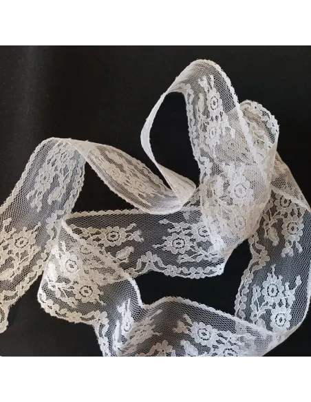 Ruban dentelle blanc