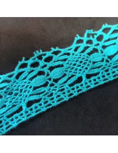 Ruban dentelle bleu turquoise 2