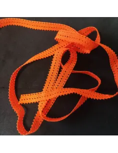 Ruban dentelle orange
