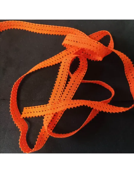 Ruban dentelle orange