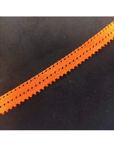 Ruban dentelle orange