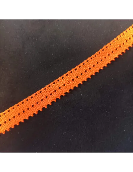 Ruban dentelle orange