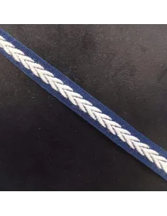 Ruban dentelle bleu et blanc 2