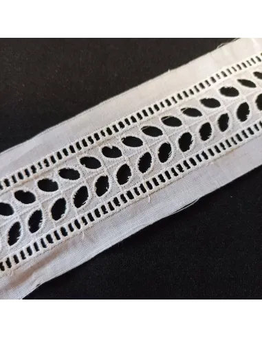 Ruban dentelle blanc