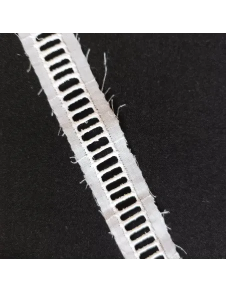 Ruban dentelle entre-deux blanc