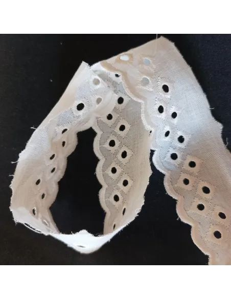 Ruban dentelle écru