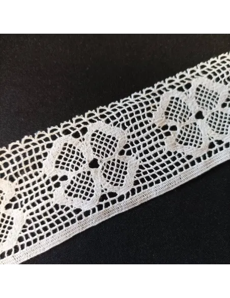 Ruban dentelle écru