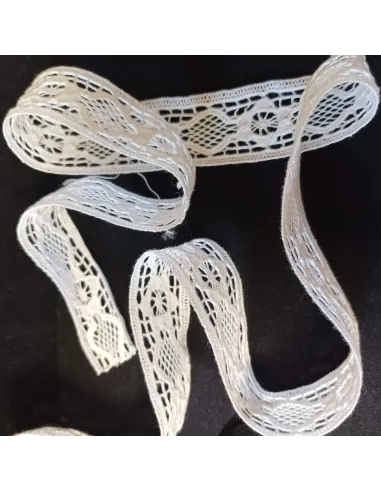 Ruban dentelle blanc