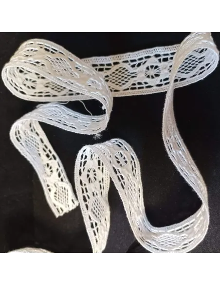 Ruban dentelle blanc