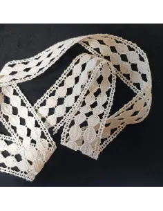 Ruban dentelle écru coton