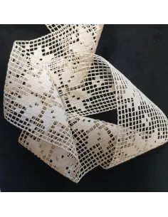 Ruban dentelle écru coton