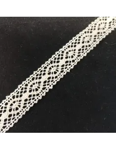 Ruban dentelle écru, coton 2
