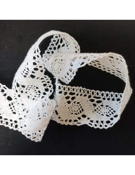 Ruban dentelle blanc