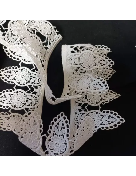 Ruban dentelle blanc